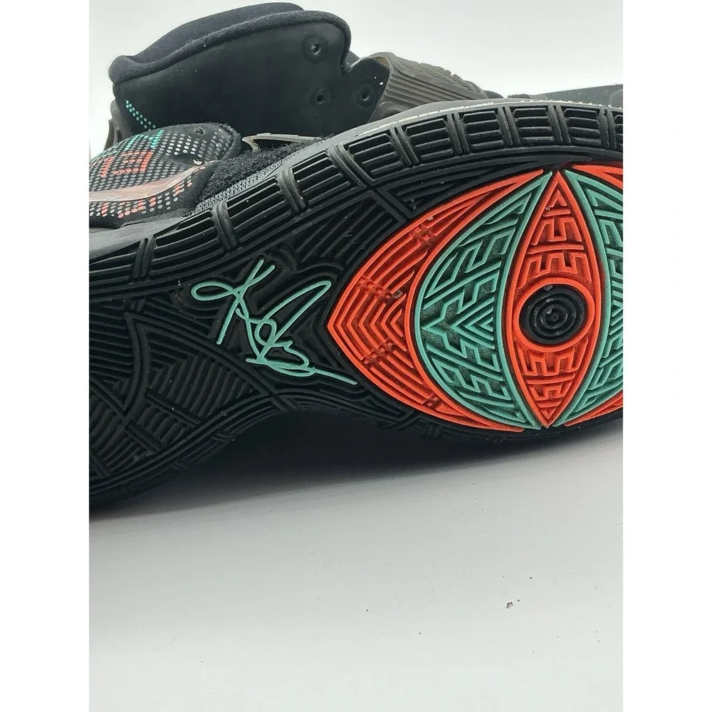 Nike Kyrie 6 VI BQ4630-006 Men's Size 8 Black Multi-Color Basketball Shoes
